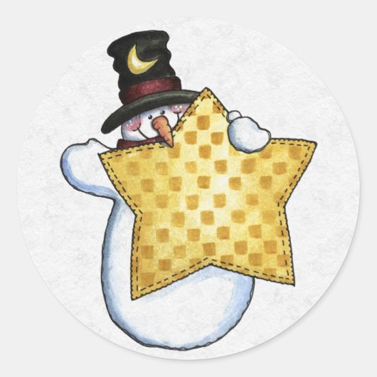 Weihnachtskleber Runder Aufkleber (Vorderseite)