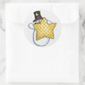 Weihnachtskleber Runder Aufkleber (Tasche)