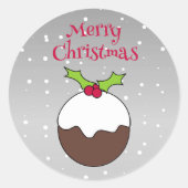 Weihnachtskleber Runder Aufkleber (Vorderseite)