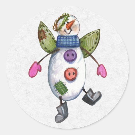 Weihnachtskleber Runder Aufkleber (Vorderseite)