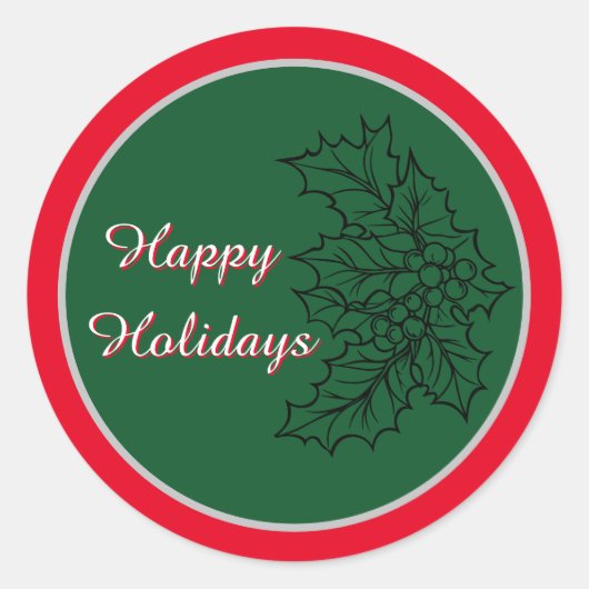 Weihnachtskleber Runder Aufkleber (Vorderseite)