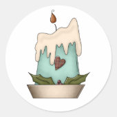 Weihnachtskleber Runder Aufkleber (Vorderseite)