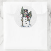 Weihnachtskleber Runder Aufkleber (Tasche)