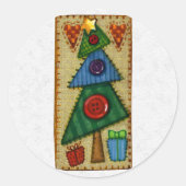 Weihnachtskleber Runder Aufkleber (Vorderseite)