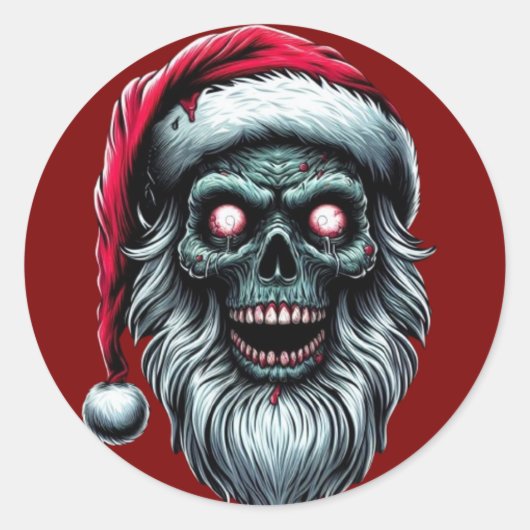 Weihnachtskleber Runder Aufkleber (Vorderseite)