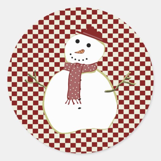 Weihnachtskleber Runder Aufkleber (Vorderseite)