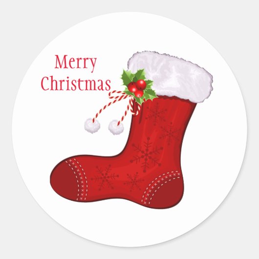 Weihnachtskleber Runder Aufkleber (Vorderseite)