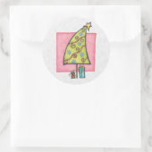 Weihnachtskleber Runder Aufkleber (Tasche)
