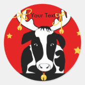 Weihnachtskleber Runder Aufkleber (Vorderseite)