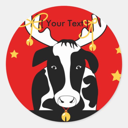 Weihnachtskleber Runder Aufkleber (Vorderseite)