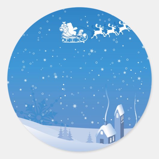 Weihnachtskleber Runder Aufkleber (Vorderseite)