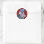 Weihnachtskleber Runder Aufkleber (Tasche)