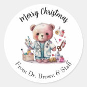 Weihnachtskleber Runder Aufkleber (Vorderseite)