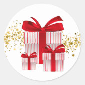 Weihnachtskleber Runder Aufkleber (Vorderseite)