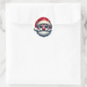 Weihnachtskleber Runder Aufkleber (Tasche)