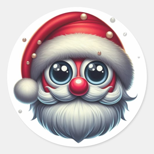 Weihnachtskleber Runder Aufkleber (Vorderseite)