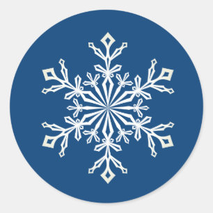 Weihnachtskleber-Snowflake Runder Aufkleber