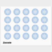 Weihnachtskleber-Snowflake Runder Aufkleber (Blatt)