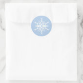 Weihnachtskleber-Snowflake Runder Aufkleber (Tasche)