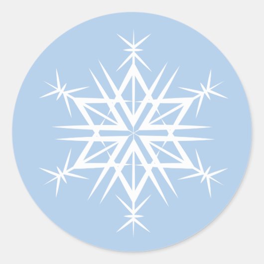Weihnachtskleber-Snowflake Runder Aufkleber (Vorderseite)