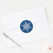 Weihnachtskleber-Snowflake Runder Aufkleber (Umschlag)