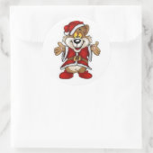 Weihnachtskleber/Weihnachtsbär Runder Aufkleber (Tasche)