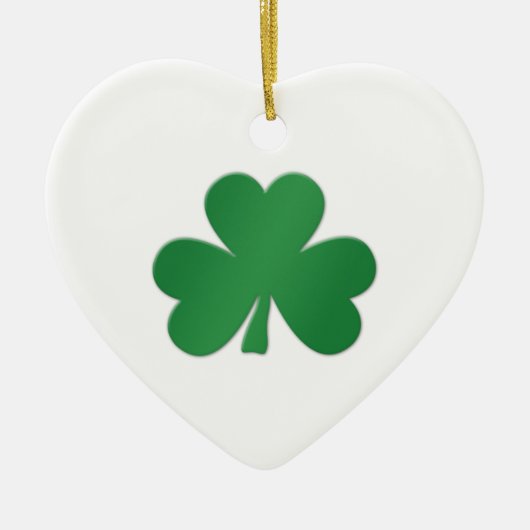 WeihnachtsKleeblatt Keramikornament (Vorne)