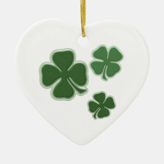 WeihnachtsKleeblätter Keramikornament