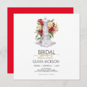 Weihnachtskleid Brautdusche Einladung (Vorne/Hinten)