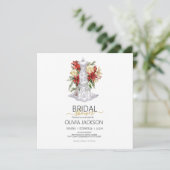 Weihnachtskleid Brautdusche Einladung (Stehend Vorderseite)