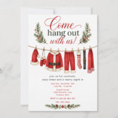 Weihnachtskleiderleine-Party Einladung (Vorderseite)