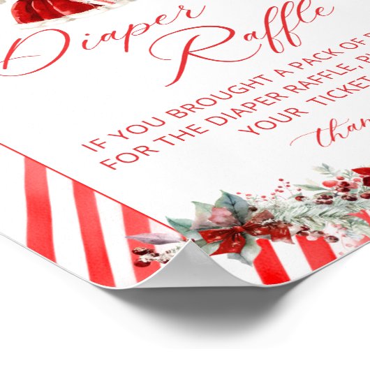 Weihnachtskleidung Baby Dusche Windelwanne Raffel Poster (Ecke)