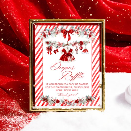 Weihnachtskleidung Baby Dusche Windelwanne Raffel Poster