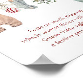 Weihnachtskleidung Errate das Babynahrung Poster (Ecke)