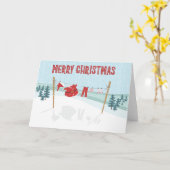 Weihnachtskleidung Frohe Weihnachtskarte Karte (Gelbe Blume)