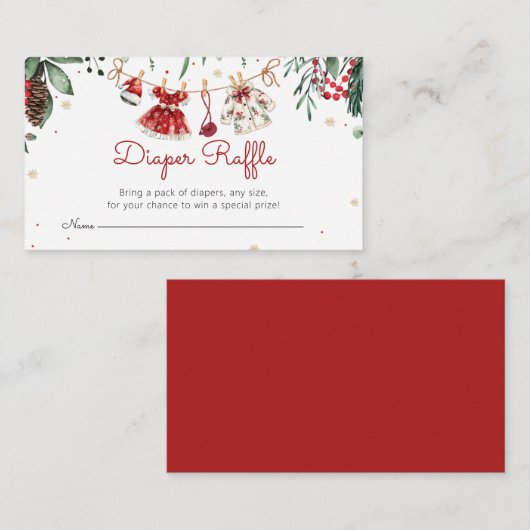 Weihnachtskleidung für Weihnachtsmädchen Begleitkarte (Vorne/Hinten)