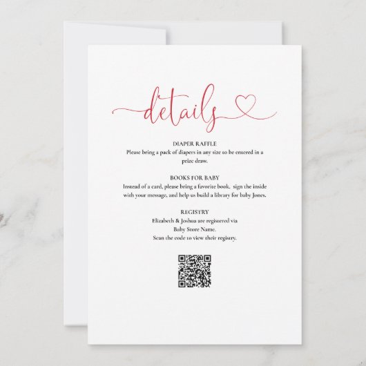 Weihnachtskleidung in einer Babydusche Einladung (Rückseite)