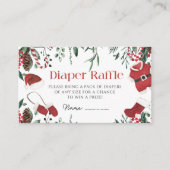 Weihnachtskleidung Weihnachts-Winter-Windel-Tombol Begleitkarte (Vorderseite)