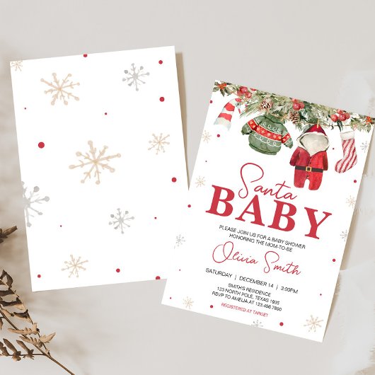 Weihnachtskleidung Weihnachtsdusche Einladung