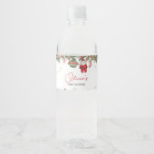 Weihnachtskleidung Weihnachtsdusche Wasserflaschenetikett (Vorderseite)