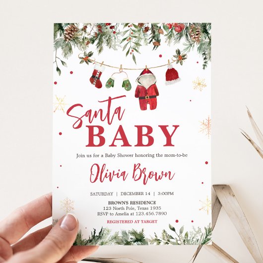 Weihnachtskleidung Winter Weihnachtsdusche Einladung