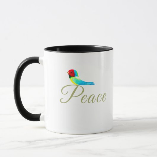Weihnachtskleiner Vogel Friedensbote Tasse (Links)