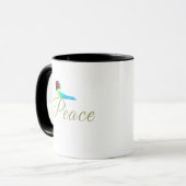 Weihnachtskleiner Vogel Friedensbote Tasse (Vorderseite Links)