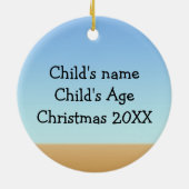 Weihnachtskleinkind-Jungen-runde Verzierung Keramik Ornament (Hinten)