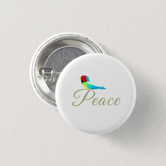 Weihnachtskleinvogel - Friedensbote Button (Vorne & Hinten)