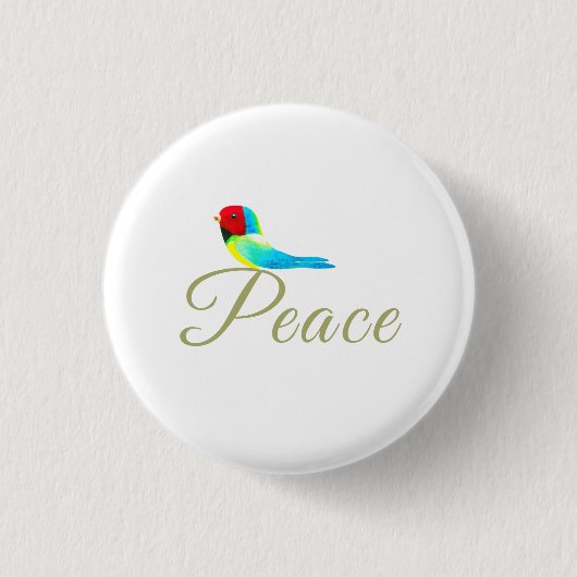 Weihnachtskleinvogel - Friedensbote Button (Vorderseite)