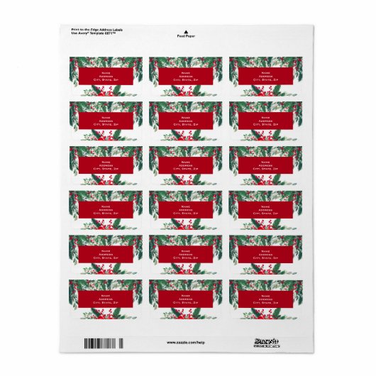 Weihnachtsklemme Adressaufkleber (Vorne)