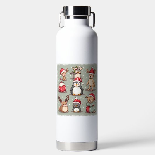 Weihnachtskletterer Trinkflasche (Vorderseite)