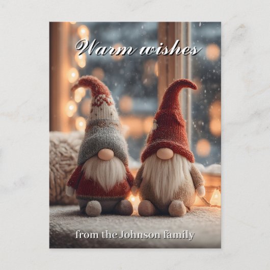 Weihnachtsklettern auf Fensterfläche mit benutzerd Postkarte (Vorderseite)