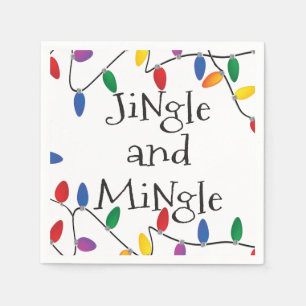 Weihnachtsklingel beleuchtet serviette
